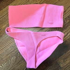 TRIANGL bikini set, bubble gum pink bandeau bikini